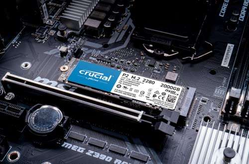 Crucial P2 2TB M.2 PCIe Gen3 NVMe Internal SSD - Up to 2400MB/s - CT2000P2SSD8 - £123.99 @ Amazon