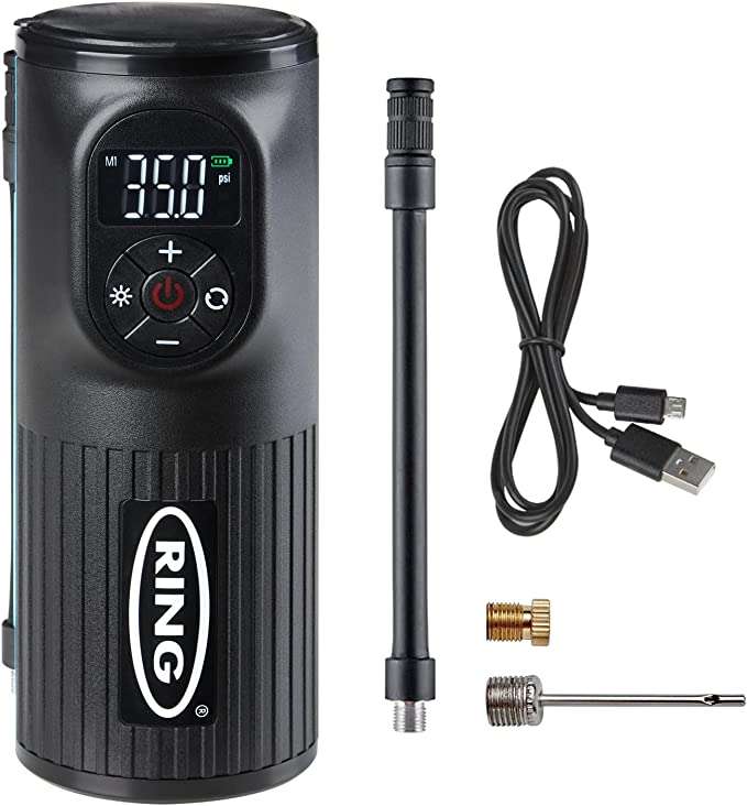 RTC2000 Ring Handheld Rechargeable Digital Tyre Inflator Air Compressor USB LED - £33.95 (UK Mainland) @ eBay / independentcarcomponents2011