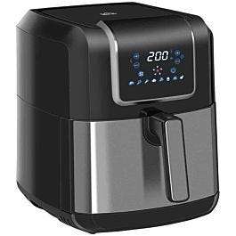 HOMCOM 800-120V70 1700W 6.5L Air Fryer With Digital Display Timer For Low Fat Cooking - Black with code
