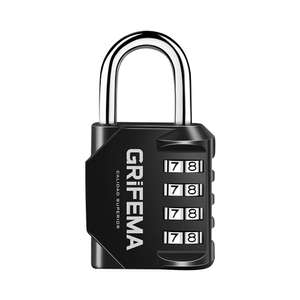 GRIFEMA Combination Padlocks with 4 Digit Code, Locker Padlock Outdoor Heavy Duty Weatherproof