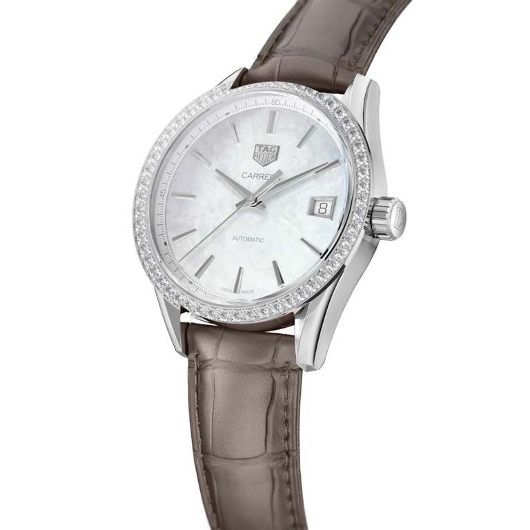 TAG Heuer Carrera Diamond Stainless Steel Watch £2550 with code @ Ernest Jones