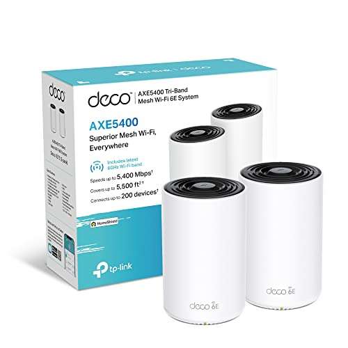 TP-Link Deco XE75 AXE5400 Whole Home Mesh Wi-Fi 6E System - 2 pack at Amazon £219.99 @ Amazon