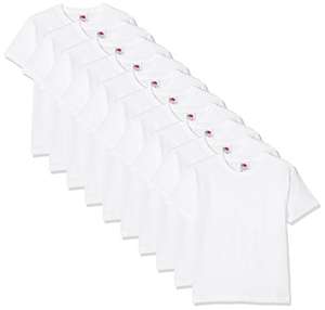 Fruit of the Loom Boy's T-Shirt White (Pack of 10) 12-13 years - Sold and dispatched by COOZO UK on Amazon