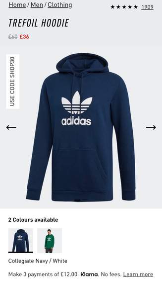 adidas sweatshirt blue