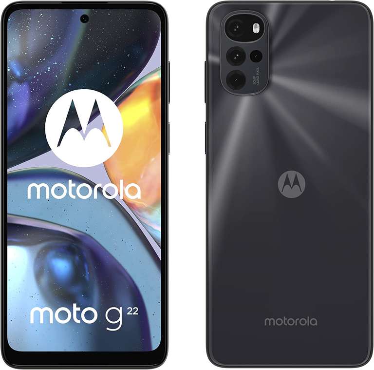New Motorola moto G22 - 64GB, Li-Po 5000 mAh battery, 6.5" screen, Cosmic Black - £99 (+£10 PAYG goodbag for new customer) @ giffgaff Shop
