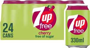 7UP Cherry Can 330 ml (Pack of 24) £7.50 or 3 for £20 @ Amazon