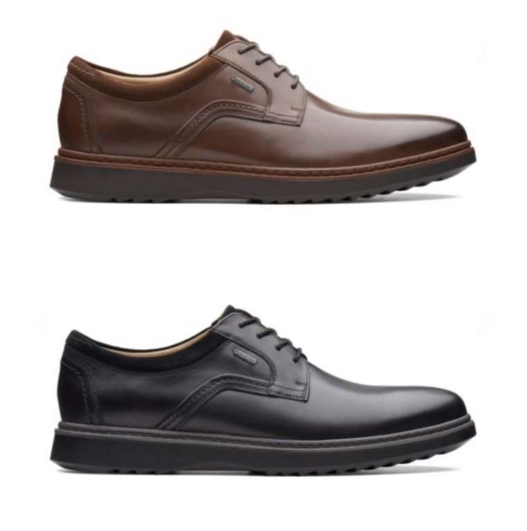 Clarks Un Geo Lace GORETEX Leather Shoes (Sizes 7-11) - With E-Mail Sign Up + Free Delivery @ Clark's Outlet | hotukdeals