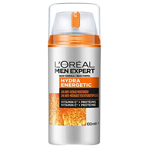 L'Oreal Men Expert Anti-Fatigue Moisturiser, Hydra Energetic Men's Moisturiser With Vitamin C* 100ml (£8.55/£7.65 Subscribe & Save)