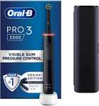 Oral-B Pro 3 3500 Cross Action Electric Toothbrush + Travel Case (Black) - £35.21 @ Amazon