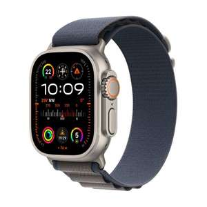 Apple Watch Ultra 2, 49mm, Titanium Case, GPS + Cellular [2023] - Blue Alpine Loop - Small (UK Mainland)