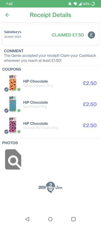 Hip Plant-Based Chocolate Bars £2 ( Free after Green Jinn cashback) @ Sainsbury's