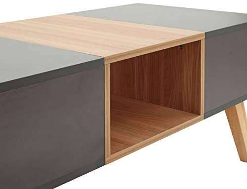 GFW Coffee Table, Engineered Wood, Grey, H-43cm x W-105cm x D-50cm £39 @ Amazon
