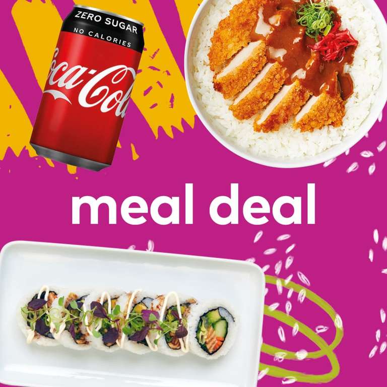 £5 off Yo Sushi with YO club signup code e.g Katsu curry or sushi roll & drink meal deal £2.95 - click & collect or dine in @ Yo Sushi