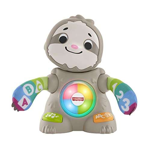 Fisher-Price Linkimals Baby Learning Toy with Lights Music and Motion, Smooth Moves Sloth, UK English Version, GHR18