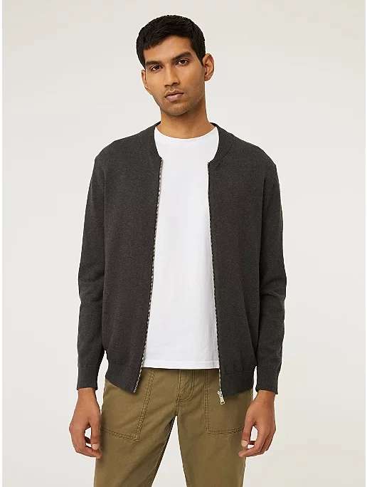 Charcoal Knitted Zip Up Jumper for £9 + free collection @ George (Asda)