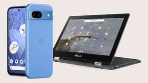 Google Pixel 8a 128GB Smartphone + Claim ASUS Chromebook Flip C214MA-BU0335 + £10 Top-Up (PAYG)