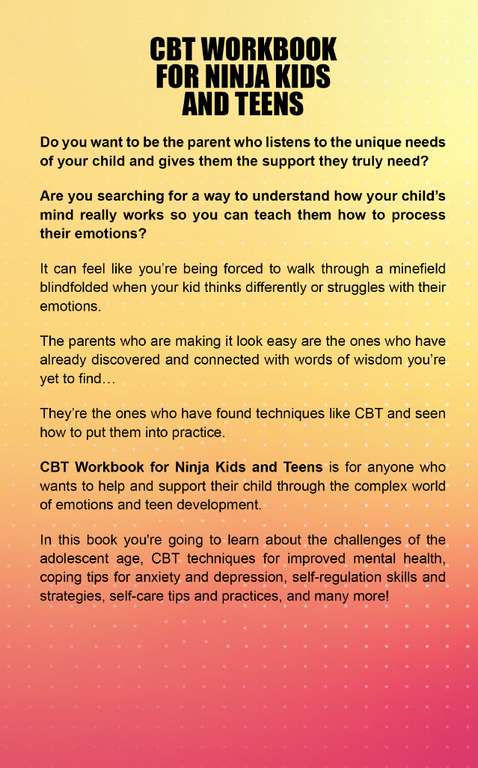 CBT Workbook for Ninja Kids and Teens (Kindle Edition) Free @ Amazon