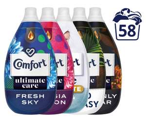 Comfort Ultimate 58 wash Fabric Conditioner (All Varieties) (Clubcard Price)