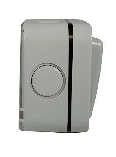 BG Electrical WP12-01 Single 2-Way Outdoor Weatherproof Switch, IP66 Rated, 20AX, Grey