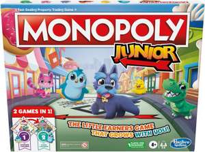 Monopoly Junior 2 in 1 Board Game - Free Click & Collect