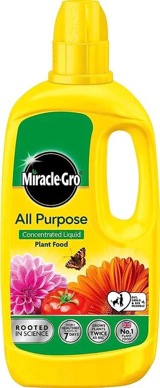 Miracle Gro All Purpose Concentrated Liquid Plant Food, 800ml £3.59 @ Amazon (Prime Exclusive Deal)