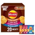 Walkers Classic Variety/Meaty Multipack Crisps 20 X 25G Clubcard Price