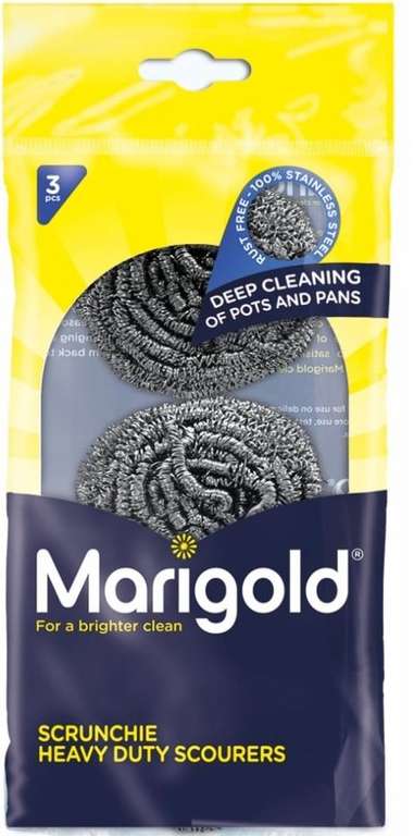 Marigold Scrunchie 3 pack Heavy Duty Scourers - 75p with Free Collection @ Wilko