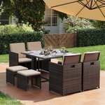 SONGMICS 9 Piece PE Rattan Outdoor Furniture Set - £299.90 Delivered with Code @ Songmics
