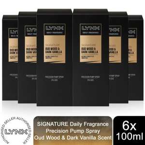 6x Lynx Signature Fragrance Vanilla & Oud Wood Pump Spray, 100ml W/code - avantgardebrands
