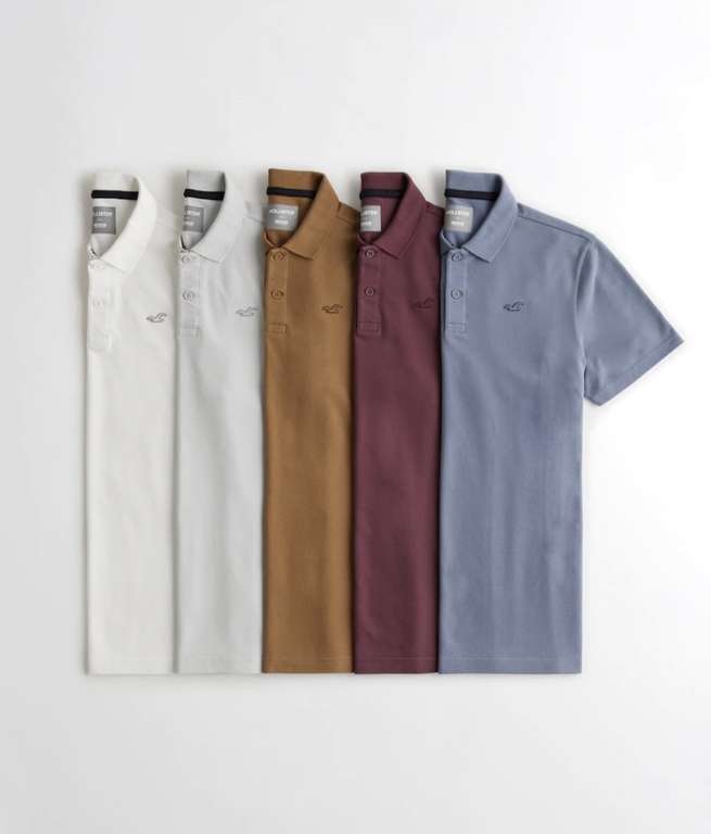 Logo Icon Polo 5-Pack £43.99 House Rewards Price (Free To Join) Free Collection @ Hollister