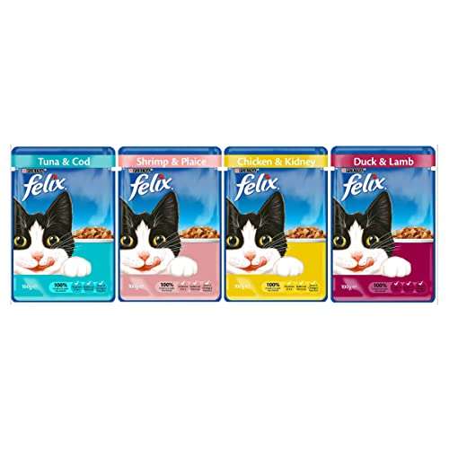 Felix Adult Wet Cat Food Mixed 120 x 100g Pouches £40.99 /Possibly £26.64 With Subscribe & Save Voucher & Upto 15% Monthly Discount @ Amazon