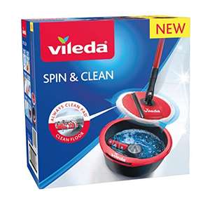 Vileda Spin and Clean Floor Mop and Bucket Set, Spin Mop for Cleaning Floors, Set of 1x Mop 1x Bucket £20 @ Amazon