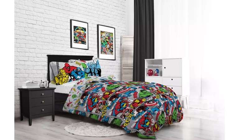 Marvel Kids Comics Pure Cotton Bedding Set - Single - £17.33 - Double - £20.66 + Free click and collect @ Argos