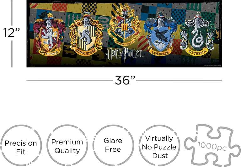 AQUARIUS 73029 Harry Potter-Crests 1000 Piece Slim Jigsaw Puzzle