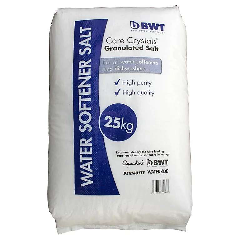 BWT Granulated Dishwasher Water Softener Salt 25Kg - £14.99 - Click & Collect Only @ B&Q