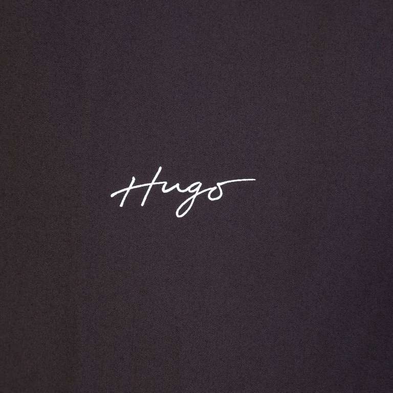 HUGO Black Relaxed-Fit Poplin Handwritten Logos Shirt | hotukdeals