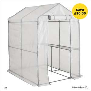 20% off Selected Greenhouses & Coldframes E.g. Walk-in PE Greenhouse with Cover and Shelf Stage £40 + Free Click & Collect @ Wilko