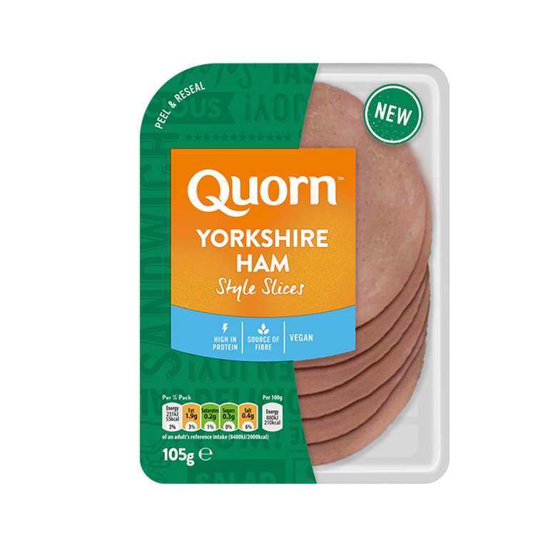 Vegan Quorn Yorkshire Ham/Roast Chicken slices 69p in store @ Farmfoods (Ilford)