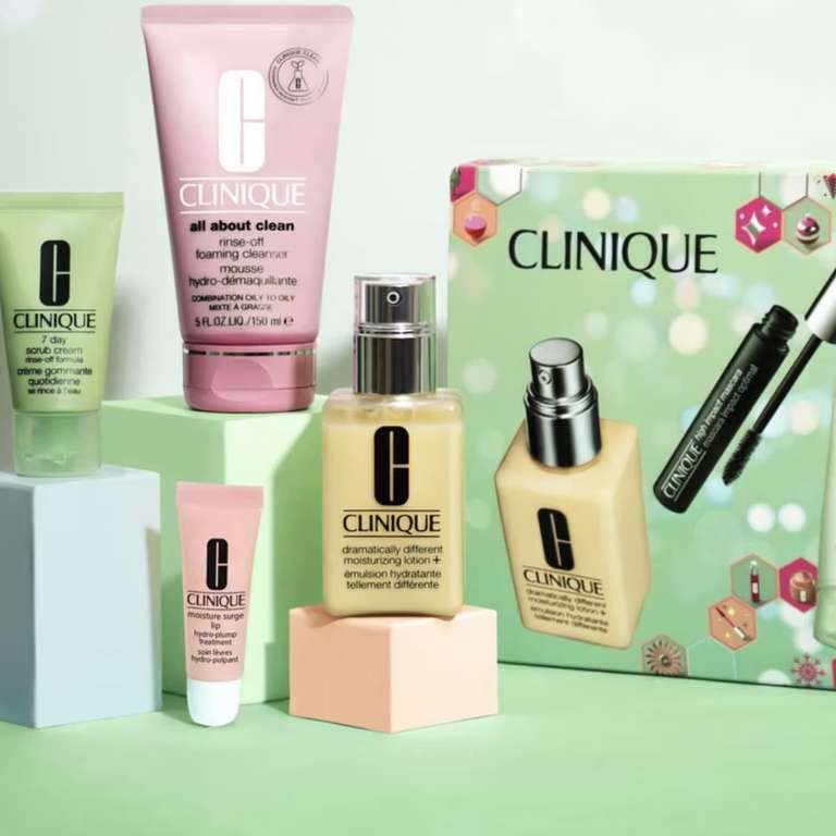 kussen Aankoop Durf Clinique 5-Piece Festive Fall Favourites Star Gift Set - £35.55 With  Voucher Code + Free Delivery @ Boots | hotukdeals