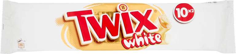 Twix White Chocolate Biscuit Bars with Caramel, Limited Edition, 20 Bars of 46 g