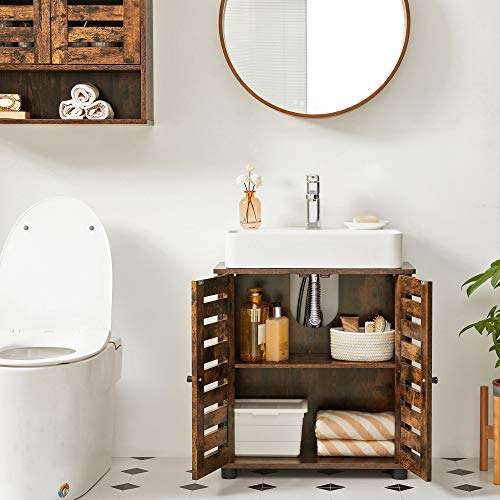 Bathroom Under Sink Cabinet 60 x 30 x 60 cm, with 2 Louvred Doors, Adjustable Shelf £29.70 delivered @ Songmics