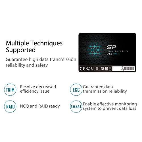 Silicon Power SSD 1TB 3D NAND A55 SLC Cache Performance Boost 2.5 inch SATA III 7mm (0.28") Internal Solid State Drive - Sold by SP EUROPE