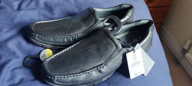 Men's black leather shoes - £8.40 @ Sainsbury's Lancaster