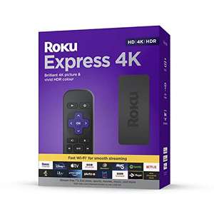 Roku Express 4K | HD/4K/HDR Streaming Media Player, Black - £19.99 @ Amazon