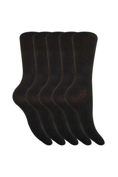 Pack of 5 black Womens Socks 4-7 now £3.74 with Free Delivery Code Sold & delivered by Pertemba @ Debenhams