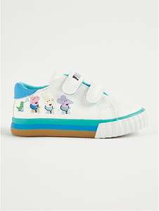 Peppa Pig George Pig White 2 Strap Trainers £5.60 with George rewards / £7 without free click and collect @ George (Asda)