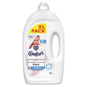 Comfort Pure Fabric conditioner, 2.5kg, 2.49L Free click and collect