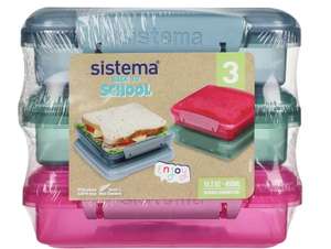 Sistema Lunchbox Pack of 3 - 450ml £4 - Limited Stock / Free Collection @ Argos
