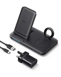Anker 335 Wireless Charger, 3-in-1 Wireless Charging Station - £24.99 sold by Anker Direct @ Amazon