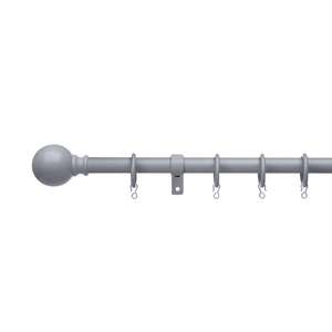 Ashton Extendable Metal Curtain Pole with Rings - Grey 19mm £5 120-210cm / £5.50 210-360cm - free C+C